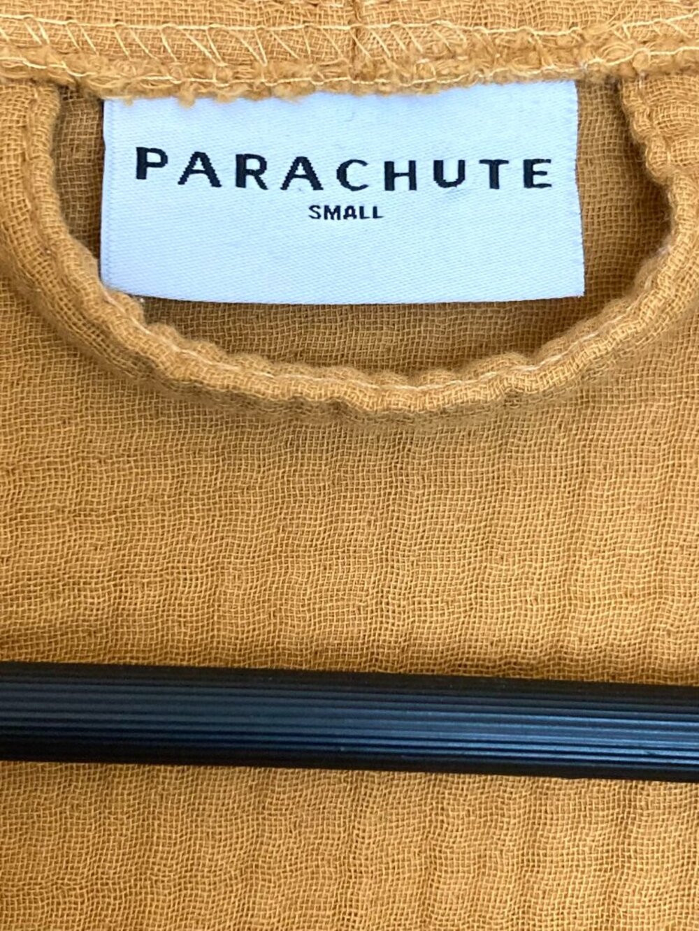 Parachute Cloud Robe Belted Cotton Gauze Knee Length Size S Gold Ochre - Picture 4 of 10